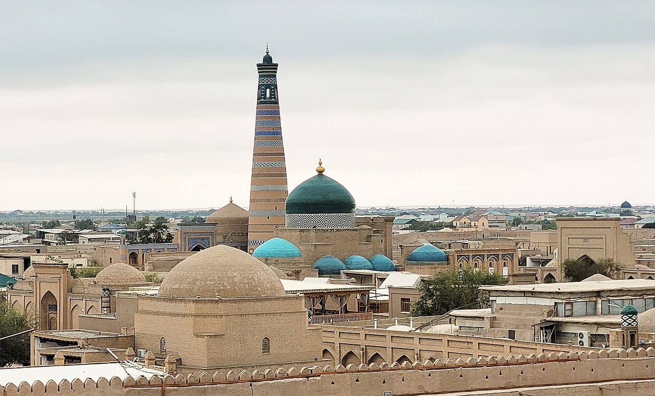 The Islam Khodja minaret and madrasa in Khiva